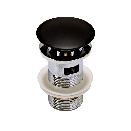 Донный клапан AVS Slimmer с переливом, черный матовый Донный клапан AVS Slimmer с переливом, черный матовый