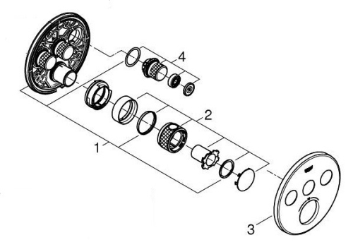 48362000 Монтажная рамка + 49035000 Панель д/29121000 Grohtherm SmartControl GROHE 48362000 Монтажная рамка + 49035000 Панель д/29121000 Grohtherm SmartControl GROHE