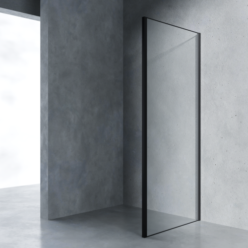 Боковая стенка AVS Вектор 90 профиль черный матовый, стекло прозрачное Боковая стенка AVS Вектор 90 профиль черный матовый, стекло прозрачное