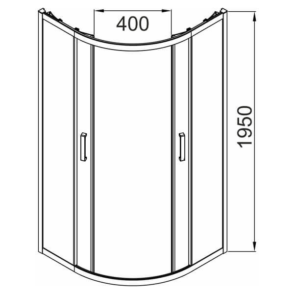 Душевой уголок AVS Раунд 120x80 профиль хром, стекло прозрачное