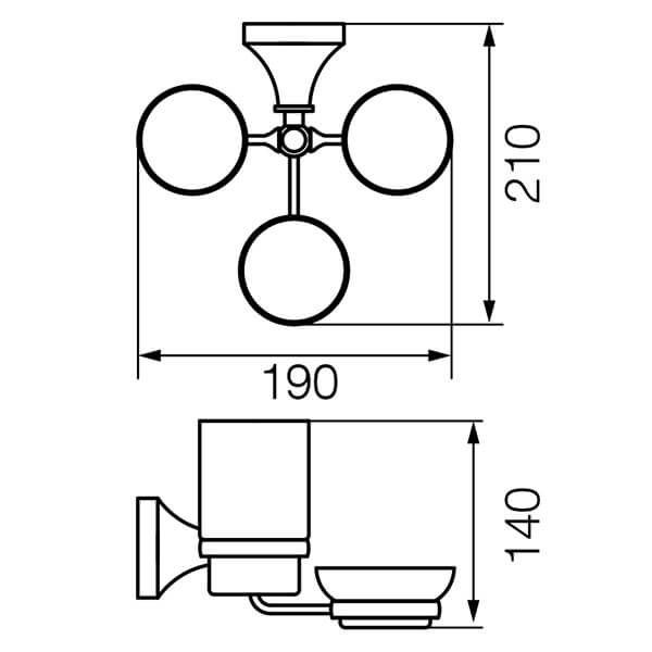 Стакан двойной Gialetta Veragio VR.GIL-6443.BR Стакан двойной Gialetta Veragio VR.GIL-6443.BR