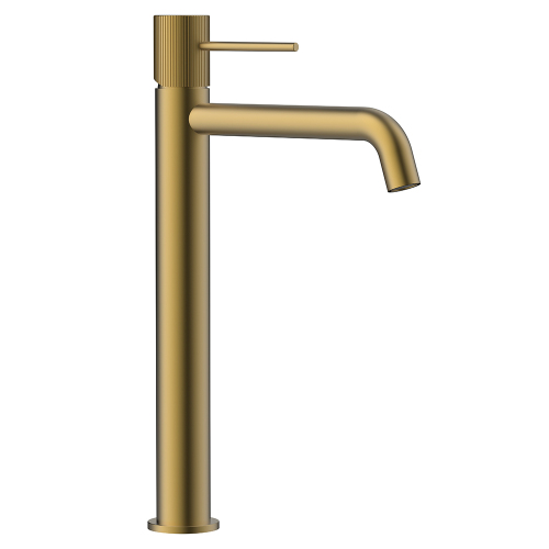 Смеситель для раковины AVS Pulse высокий, брашированное золото Смеситель для раковины AVS Pulse высокий, брашированное золото