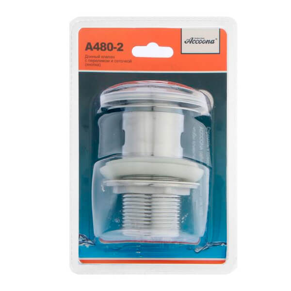 Донный клапан Accoona A480-2 хром