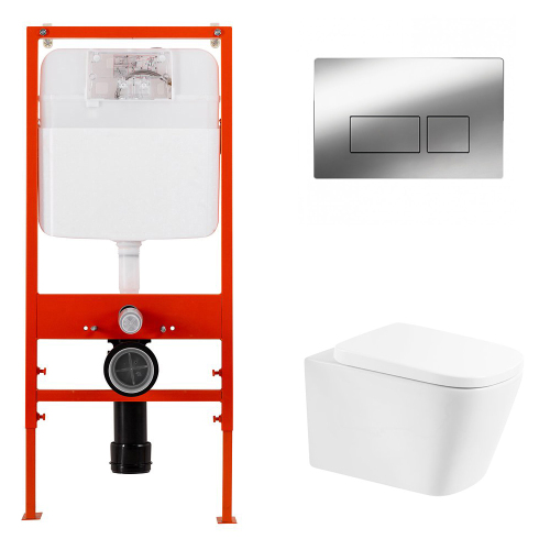 Комплект BelBagno 3в1: Инсталляция BB026 + Унитаз подвесной BB120CHR + Кнопка смыва BB041CR хром Комплект BelBagno 3в1: Инсталляция BB026 + Унитаз подвесной BB120CHR + Кнопка смыва BB041CR хром