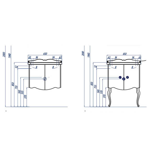 Ножки Венеция Акватон 1A155403XX010 Ножки Венеция Акватон 1A155403XX010