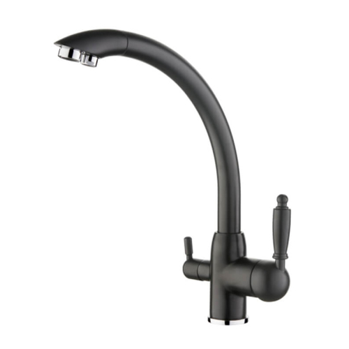 Смеситель для кухни Accoona A5179F-7 черный матовый Смеситель для кухни Accoona A5179F-7 черный матовый