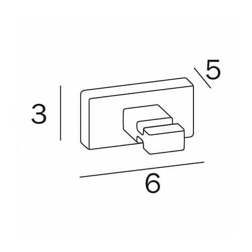 Крючок INDA LEA черный матовый A1820ANE