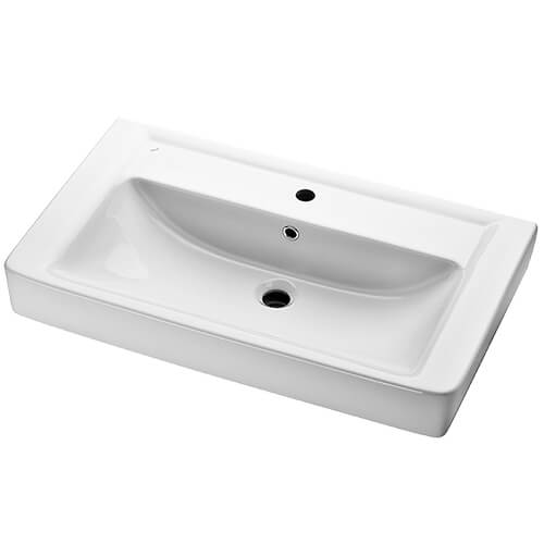 Тумба 800 2 ящ + Раковина Q80 Белый мат Lande DIBORG Тумба 800 2 ящ + Раковина Q80 Белый мат Lande DIBORG