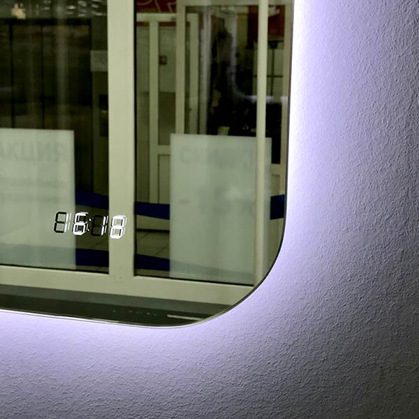 Зеркало с подсветкой AVS Каспий 80х55 см, часы Зеркало с подсветкой AVS Каспий 80х55 см, часы