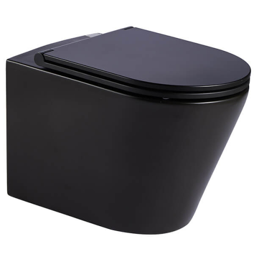 Унитаз подвесной AVS Тоник безободковый, черный матовый Унитаз подвесной AVS Тоник безободковый, черный матовый
