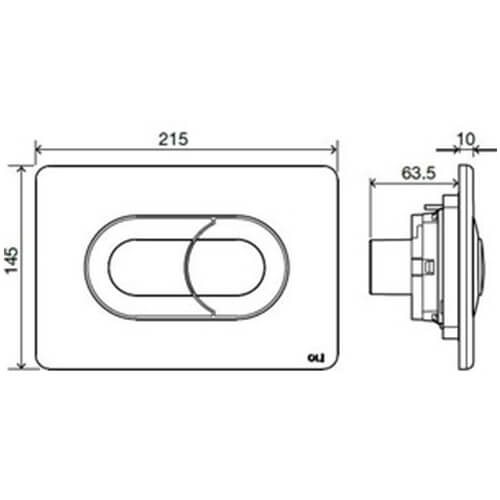 Кнопка смыва Salina OLI 640081 Кнопка смыва Salina OLI 640081