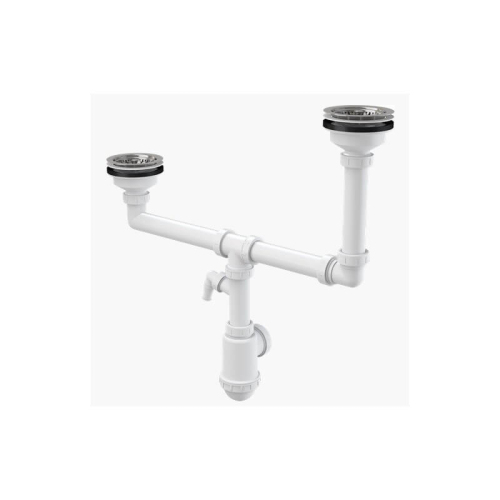 A454P Сифон для сдвоенной мойки Ø115 со штуцером Alcaplast A454P Сифон для сдвоенной мойки Ø115 со штуцером Alcaplast