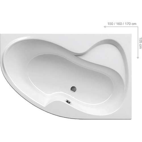 Акриловая ванна Rosa II 150х105 R Ravak CJ21000000 Акриловая ванна Rosa II 150х105 R Ravak CJ21000000