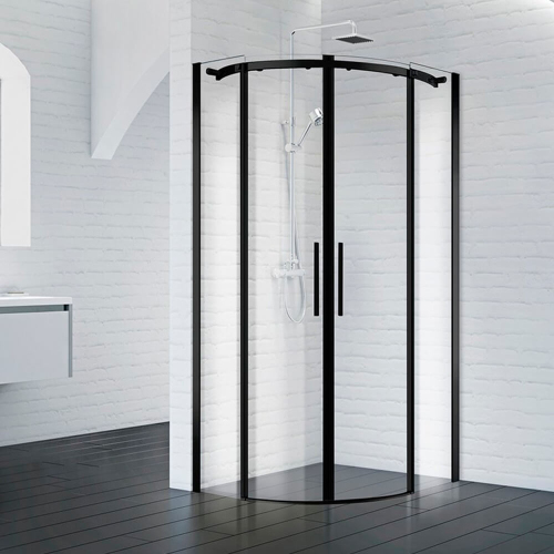 Душевой уголок BelBagno Acqua ACQUA-R-2-100-C-NERO 100х100 профиль черный, прозрачное стекло Душевой уголок BelBagno Acqua ACQUA-R-2-100-C-NERO 100х100 профиль черный, прозрачное стекло