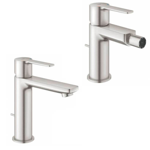 Комплект смесителей GROHE Lineare 32114DC1+33848DC1 сталь матовая Комплект смесителей GROHE Lineare 32114DC1+33848DC1 сталь матовая