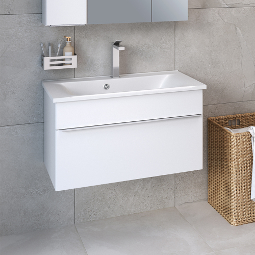 Тумба с раковиной Aqua de Marco Axioma 80 белая Тумба с раковиной Aqua de Marco Axioma 80 белая