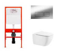 CЕТ 3в1: Инсталляция + клавиша хром041 + унитаз с сиденьем ALPINA BELBAGNO CЕТ 3в1: Инсталляция + клавиша хром041 + унитаз с сиденьем ALPINA BELBAGNO