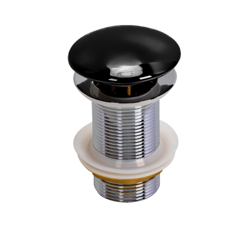 Донный клапан AVS без перелива, черный глянцевый Донный клапан AVS без перелива, черный глянцевый