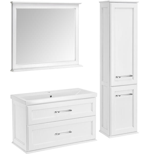 Зеркало 1000 Белый патина/серебро Венеция ASB Зеркало 1000 Белый патина/серебро Венеция ASB