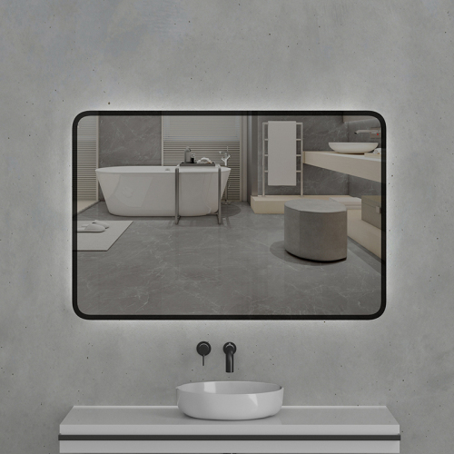 Зеркало с подсветкой AVS Неро 120x80 см, черное Зеркало с подсветкой AVS Неро 120x80 см, черное