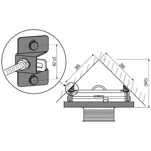 Крепеж-адаптер угловой для инсталяций Alcaplast M918 Крепеж-адаптер угловой для инсталяций Alcaplast M918