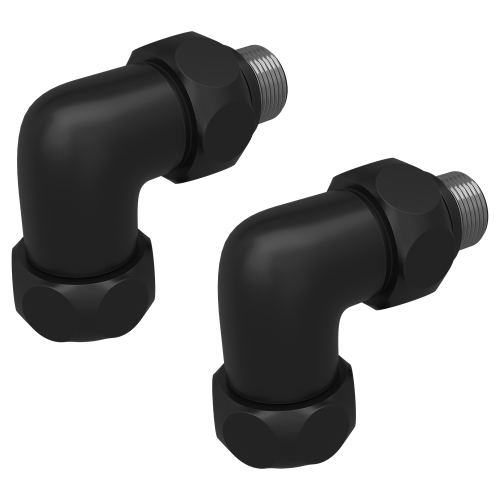 Угловое соединение Terminus (г/ш) 1"x1/2" черный матовый RAL9005, 2 шт Угловое соединение Terminus (г/ш) 1"x1/2" черный матовый RAL9005, 2 шт