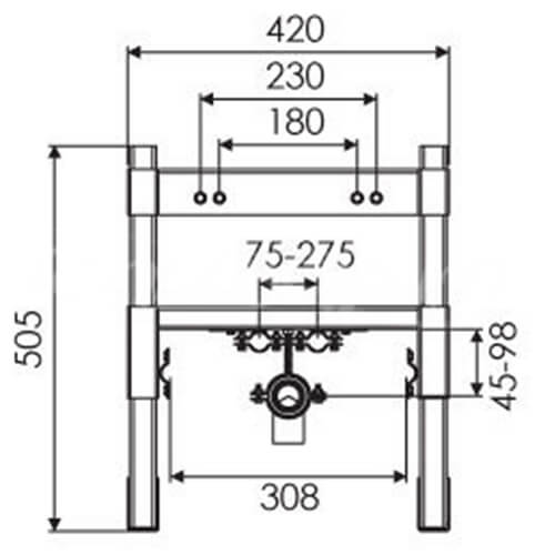 Инсталляция для биде Easy Oli 618547 Инсталляция для биде Easy Oli 618547
