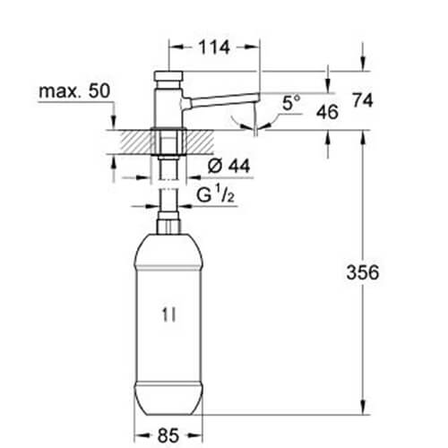 Дозатор жидкого мыла Grohe 36194000 Дозатор жидкого мыла Grohe 36194000