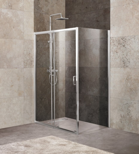 Душевой уголок BelBagno Unique UNIQUE-AH-1-100/115-90-C-Cr 100-115х90 профиль хром, прозрачное стекло