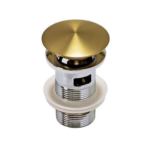 Донный клапан AVS Slimmer с переливом, брашированное золото Донный клапан AVS Slimmer с переливом, брашированное золото