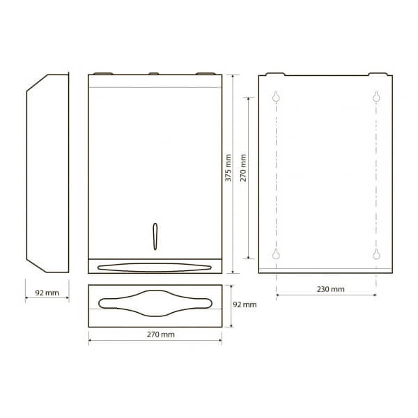 Диспенсер бумажных полотенец Hotel Bemeta 113103045 Диспенсер бумажных полотенец Hotel Bemeta 113103045