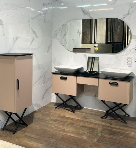 Комплект Тумба 160 + раковина 2шт + ножки 2шт + полупенал + Стеллаж Bei ISVEA Комплект Bei Комплект Тумба 160 + раковина 2шт + ножки 2шт + полупенал + Стеллаж Bei ISVEA Комплект Bei