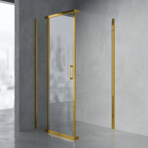 Душевой уголок AVS Фаворит 90x90 см профиль брашированное золото, стекло прозрачное Душевой уголок AVS Фаворит 90x90 см профиль брашированное золото, стекло прозрачное