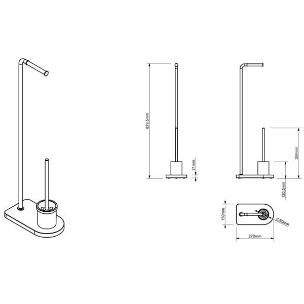 Стойка напольная 2 предмета Schein 176243 Стойка напольная 2 предмета Schein 176243