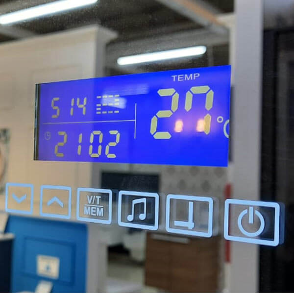 Зеркало с подсветкой AVS Байкал 90x65 см, часы и антипар Зеркало с подсветкой AVS Байкал 90x65 см, часы и антипар