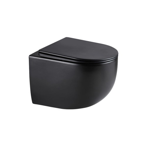 Унитаз подвесной AVS Спутник безободковый, смыв торнадо 2, черный матовый Унитаз подвесной AVS Спутник безободковый, смыв торнадо 2, черный матовый