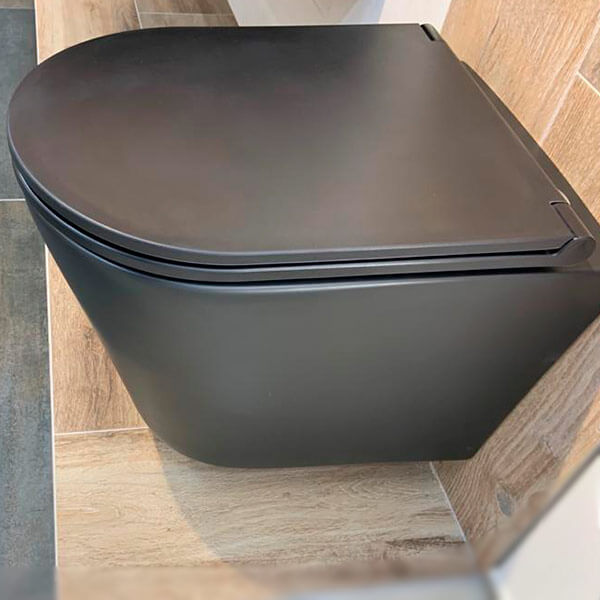 Унитаз подвесной AVS Тоник безободковый, черный матовый Унитаз подвесной AVS Тоник безободковый, черный матовый