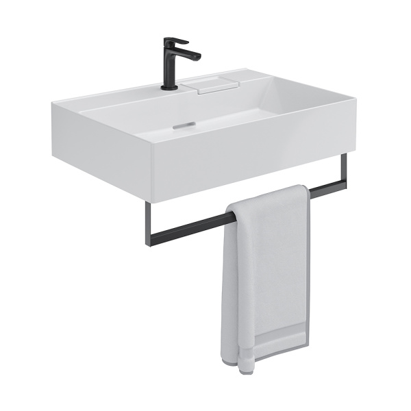 Полотенцедержатель Kerama Marazzi Logica 90 черный матовый Полотенцедержатель Kerama Marazzi Logica 90 черный матовый