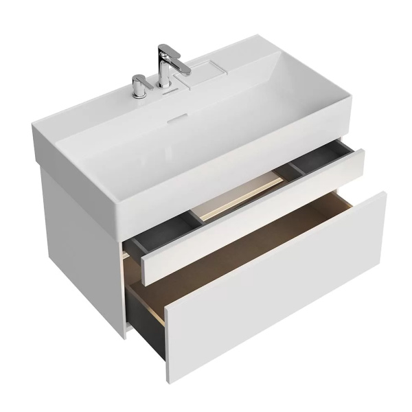 Тумба с раковиной Kerama Marazzi Logica 90 белая матовая Тумба с раковиной Kerama Marazzi Logica 90 белая матовая