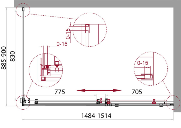 Душевой уголок BelBagno Acqua ACQUA-AH-1-150/90-C-Cr 150х90 профиль хром, прозрачное стекло Душевой уголок BelBagno Acqua ACQUA-AH-1-150/90-C-Cr 150х90 профиль хром, прозрачное стекло