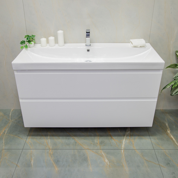 Тумба с раковиной AVS Гармония 120 белая, 2 ящика Тумба с раковиной AVS Гармония 120 белая, 2 ящика