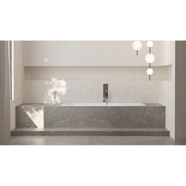 Ванна из искусственного камня Salini Cascata Kit S-Sense 180x80 белая, с ножками и донным клапаном Ванна из искусственного камня Salini Cascata Kit S-Sense 180x80 белая, с ножками и донным клапаном