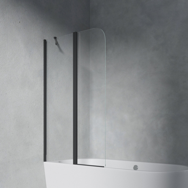 Шторка на ванну AVS Асти Дуо 100 левая профиль черный матовый, стекло прозрачное Шторка на ванну AVS Асти Дуо 100 левая профиль черный матовый, стекло прозрачное