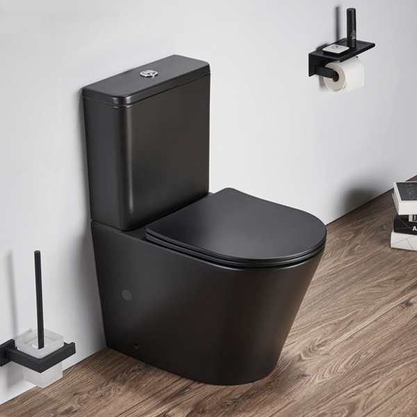 Унитаз-компакт AVS Кристалл безободковый, черный матовый Унитаз-компакт AVS Кристалл безободковый, черный матовый