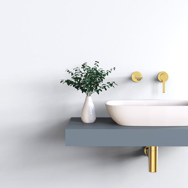 Смеситель для раковины AVS Elegant с внутренней частью, брашированное золото Смеситель для раковины AVS Elegant с внутренней частью, брашированное золото