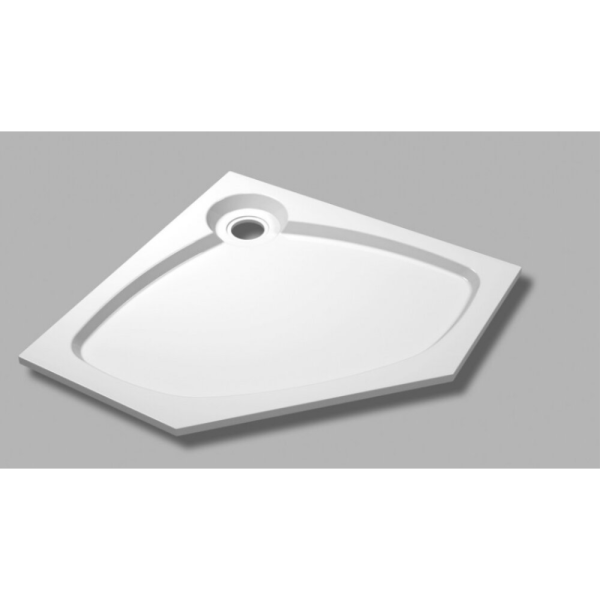 Поддон для душа Cezares Tray S 90x90 белый, пятиугольный, искуственный мрамор, без сифона