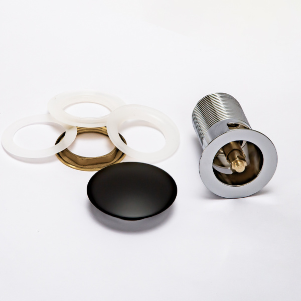 Донный клапан AVS Slimmer с переливом, черный матовый Донный клапан AVS Slimmer с переливом, черный матовый