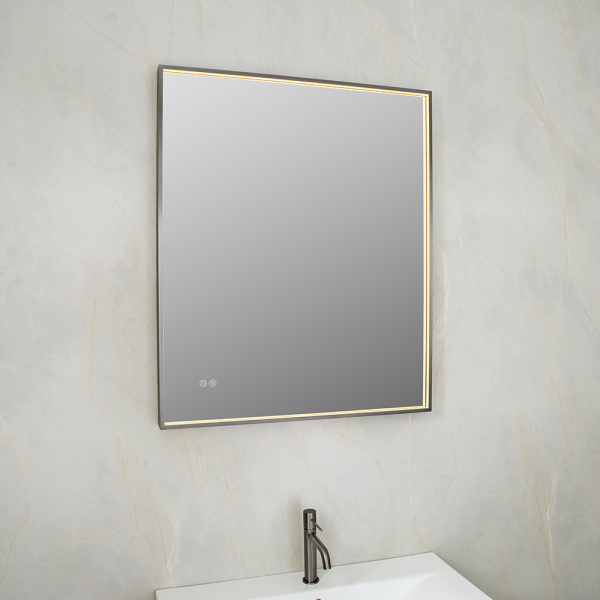 Зеркало с подсветкой AVS ZH 75x90 см, антипар, оружейная сталь Зеркало с подсветкой AVS ZH 75x90 см, антипар, оружейная сталь