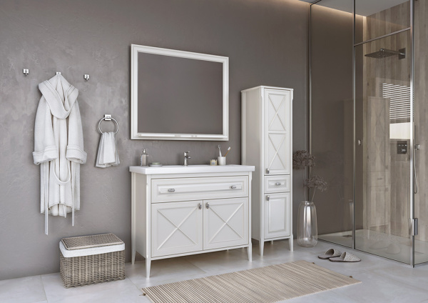 Тумба с раковиной ASB Wood Line Монте 100 бежевая Тумба с раковиной ASB Wood Line Монте 100 бежевая