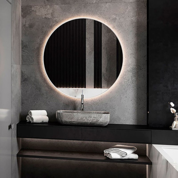 Зеркало с подсветкой AVS Лангано 90x90 см, антипар Зеркало с подсветкой AVS Лангано 90x90 см, антипар